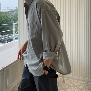 Gray washed cotton shirt (4 colors)