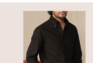 [CULTUM] Italian Pointed Collar Button-Down Shirt