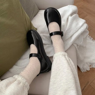 0422 Velcro Button Mary Jane Loafers (3 colors)