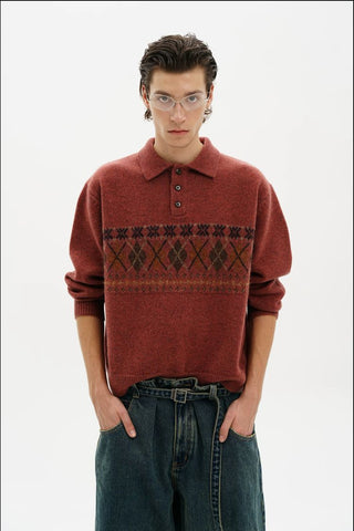 [MASONPRINCE] Fair Isle Wool Sweater