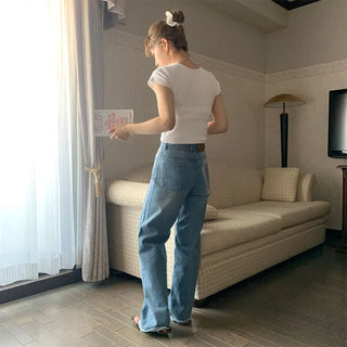 Round cropped T-shirt