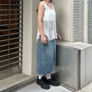 Net knit camisole set