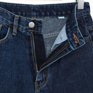 Straight denim pants