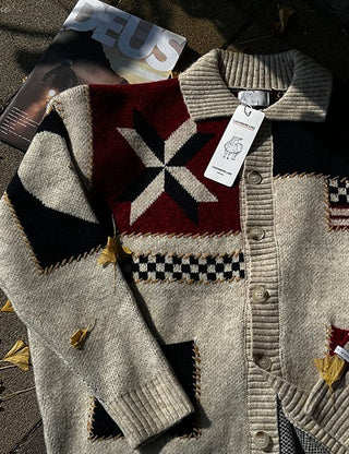 Grandpa Core USA Cardigan (Handmade)