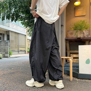 Nylon wide string pants