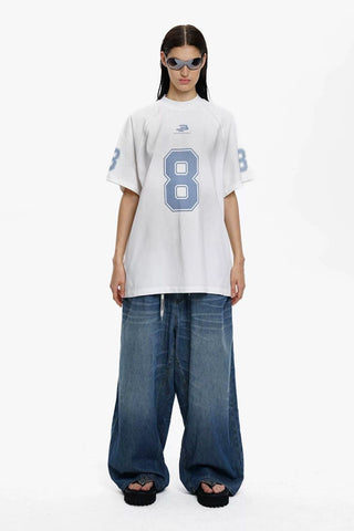 [MASONPRINCE] Combed Cotton No.8 Jersey T-Shirt