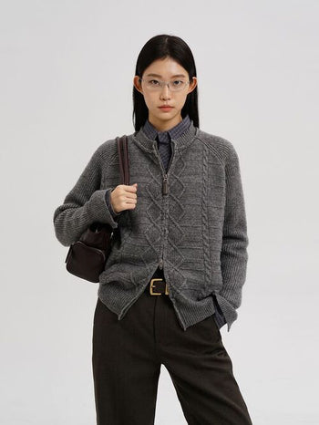 [MASONPRINCE] Cable Knit Cardigan