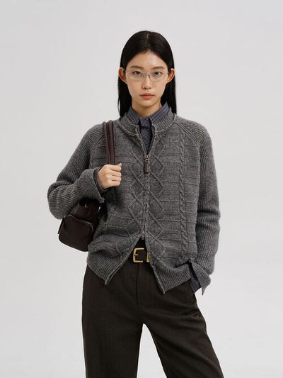 [MASONPRINCE] Cable Knit Cardigan