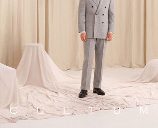 [CULTUM] Wool Blend Peak Lapel Suit Set