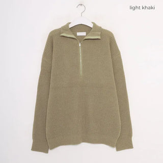 Half-zip knit