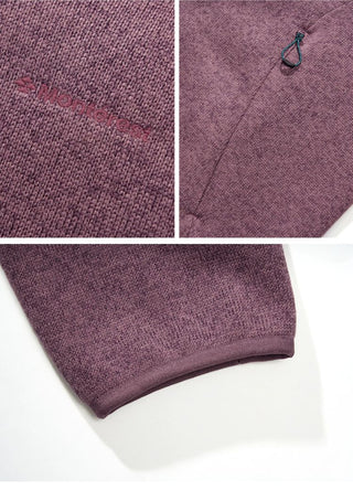 [Monterest] Fleece-Lined Hooded Zip-Up Cardigan