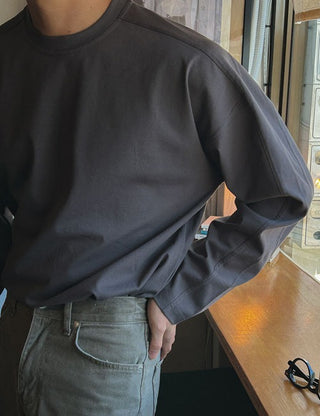 Word Cut-out Long Sleeve T-shirt (4 colors)