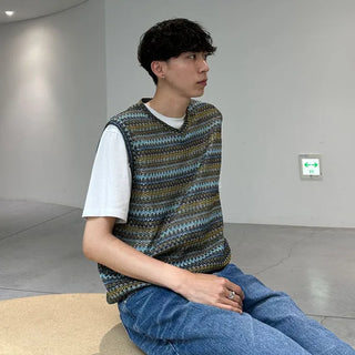 Colored knit vest