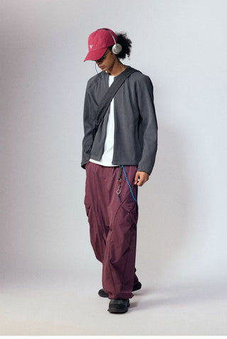 [Monterest] Waffle Knit Zip-Up Cardigan Jacket