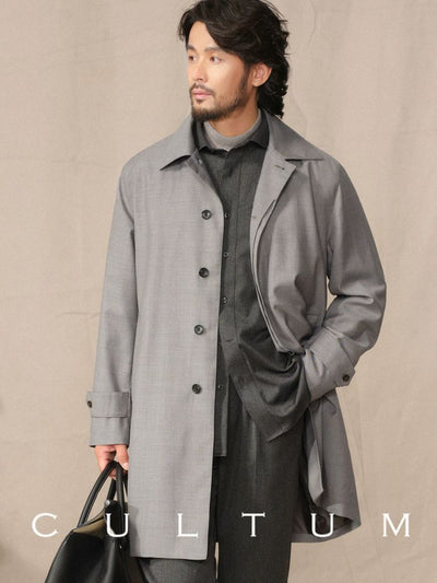 [CULTUM] Wool Blend Waterproof Mac Coat