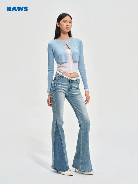 [NOTAWEAR] Washed Slim Flare Jeans