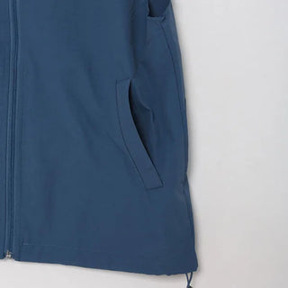 Nylon hooded zip-up