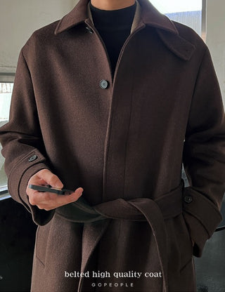 Belted Quality Mac Coat (2 colors)