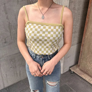Checked camisole