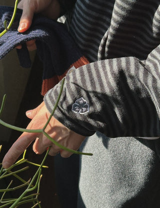 RAW Patch Fleece Stripe Hoodie (3 colors)