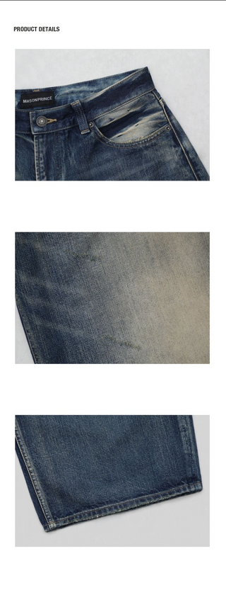 [MASONPRINCE] Durable Washed Jeans