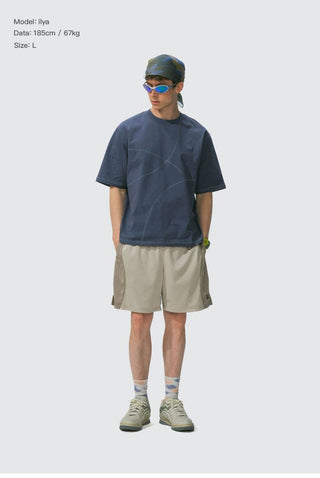 [Monterest] 7A Antibacterial Stitch Panel Relaxed Tee