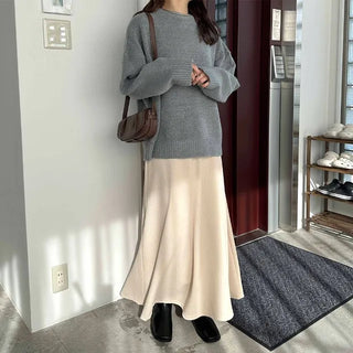 Flared long skirt
