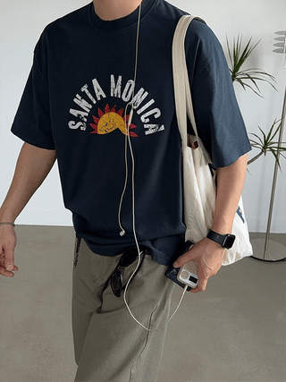 Santa Monica Vintage 1/2 T-shirt