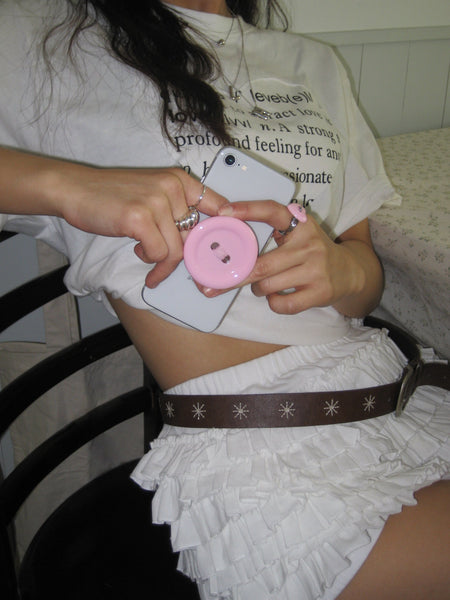 *Limited* [Formica] Pinkberry Choco Button tok (Round), Mag safe