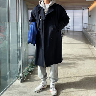 Look Side Pocket Double-Over Coat (2 colors)