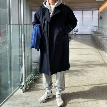 Look Side Pocket Double-Over Coat (2 colors)