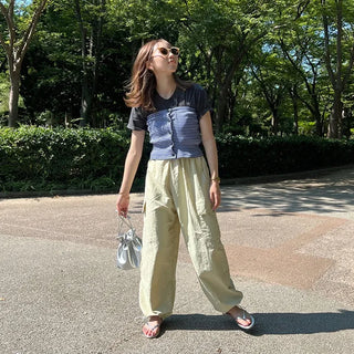 Side pocket nylon pants