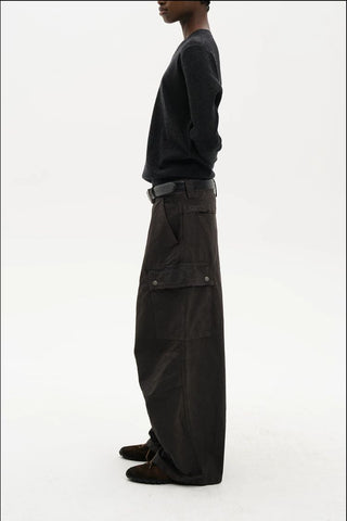 [MASONPRINCE] Washed Baggy Parachute Work Pants