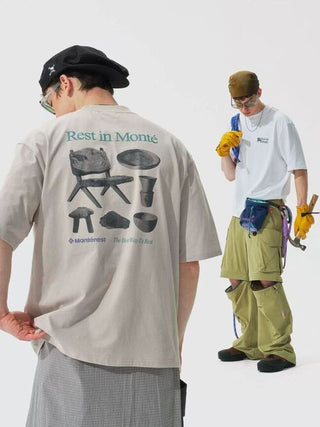 [Monterest] 5A Antibacterial Quick-Dry Outdoor Print Tee