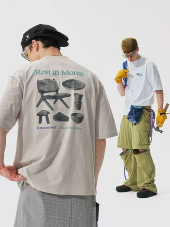 [Monterest] 5A Antibacterial Quick-Dry Outdoor Print Tee
