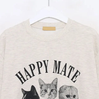 Happy Cat Short-Sleeved T-Shirt