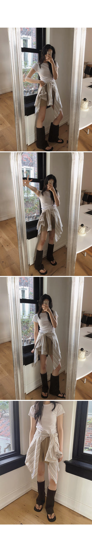 Pigmented elastic waist pants - 5 colors