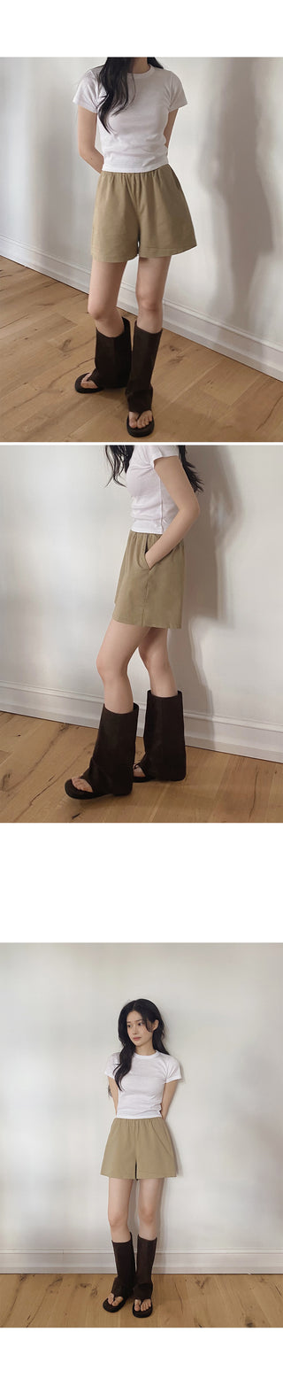 Pigmented elastic waist pants - 5 colors