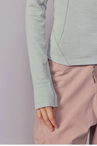 [Monterest] Fleece-Lined Half-Zip Long Sleeve Tee