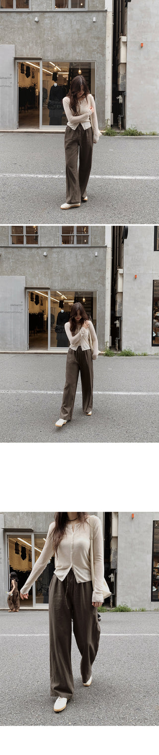 Wood Linen Wide Pants - 6 Colors