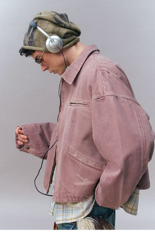[Monterest] Washed Distressed Work Jacket