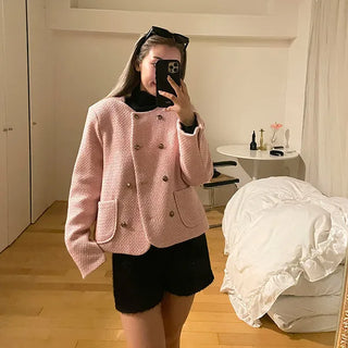 Tweed wool double jacket