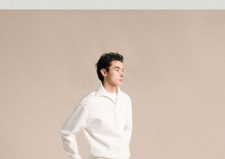 [CULTUM] Heavyweight Half-Zip Polo Collar Sweatshirt