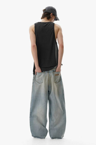 [MASONPRINCE] Washed Ribbed  Sleeveless Top