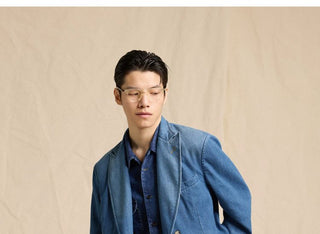 [CULTUM] Lyocell Denim Double-Breasted Blazer