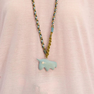 [Monterest] 3D Printed Flocked Horse Pendant Necklace