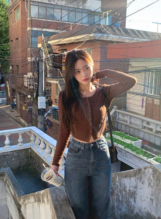 -3kg Slim Cropped Cardigan (7 colors)