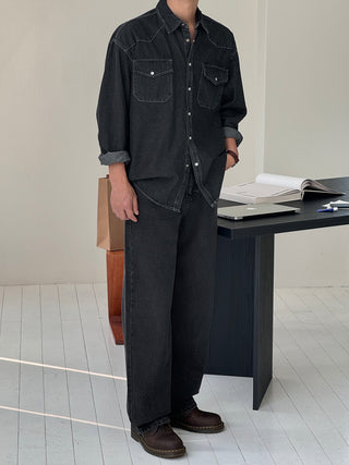 Toffee Western Denim Shirt