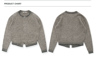 [Moromoro2] Bow Zip Hooded Cardigan