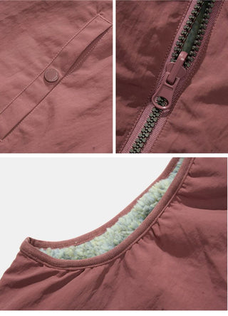 [Monterest] Reversible Fleece Stand Collar Vest